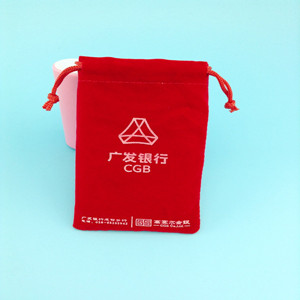Customized best promotion flower gift jewelry red velvet bag