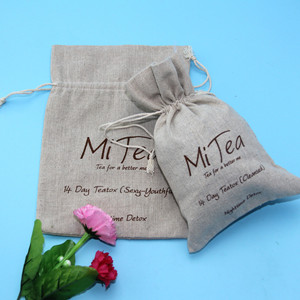Fashion Customized Printed Jute Bag Tea Packing Jute Bags
