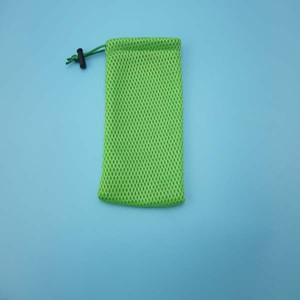 Durable high- end single drawstring mesh pouch with lable logo printed